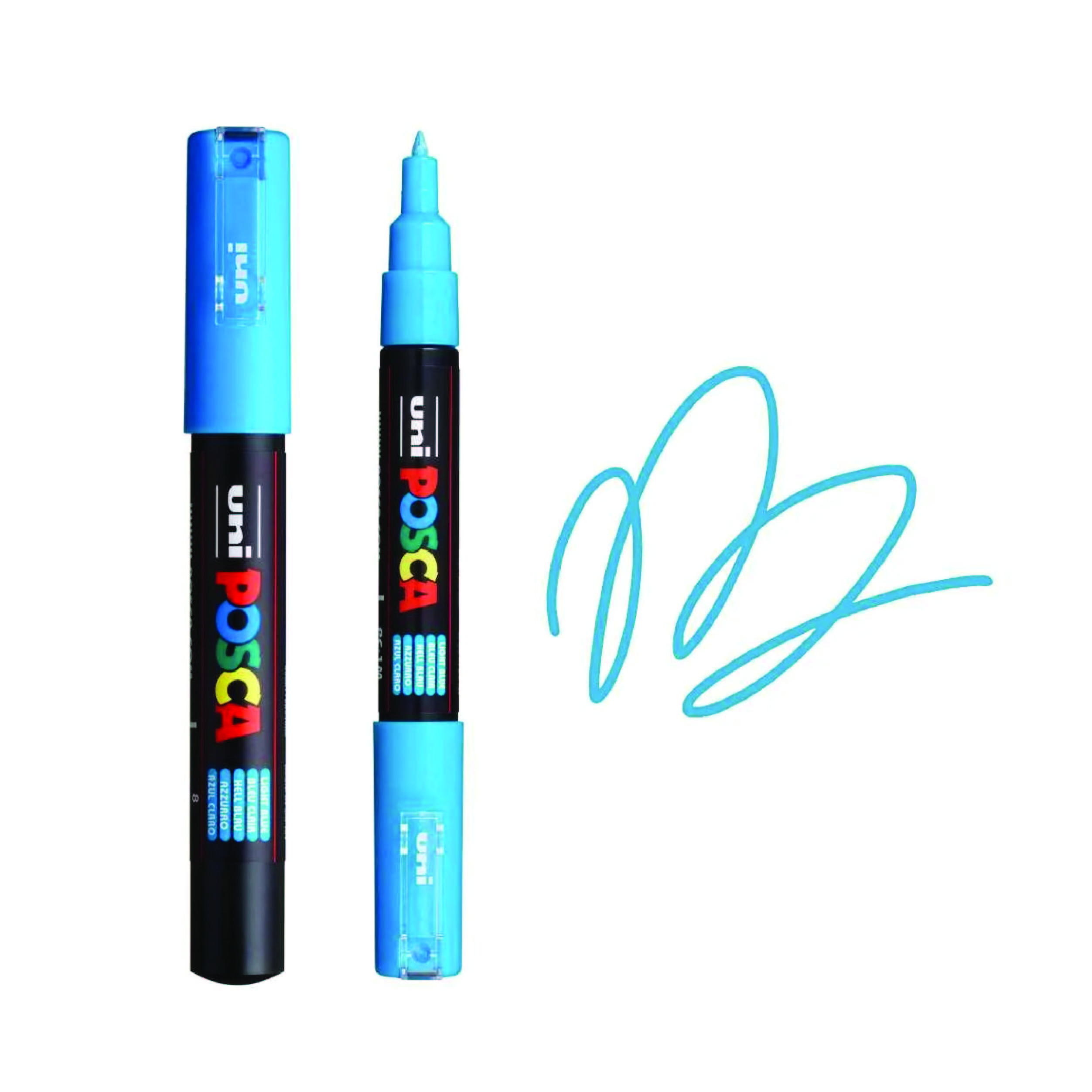 Marker Extra Fine Tip 0.7mm Light Blue POSCA Uni